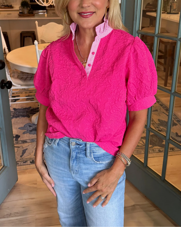 Women's V-neck 3D printed T-shirt