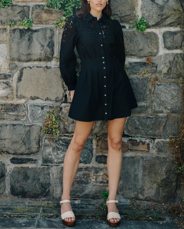 Long sleeve cutout mini dress