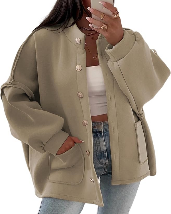 Women's Oversized Button Down Jacket
