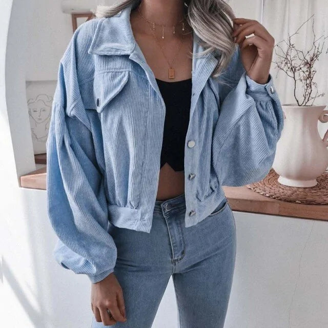 Corduroy Cropped Jacket