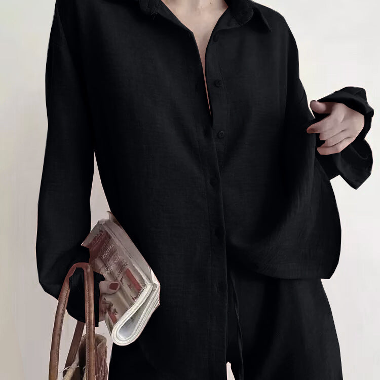 Commuting wrinkled loose shirt fashion casual suit