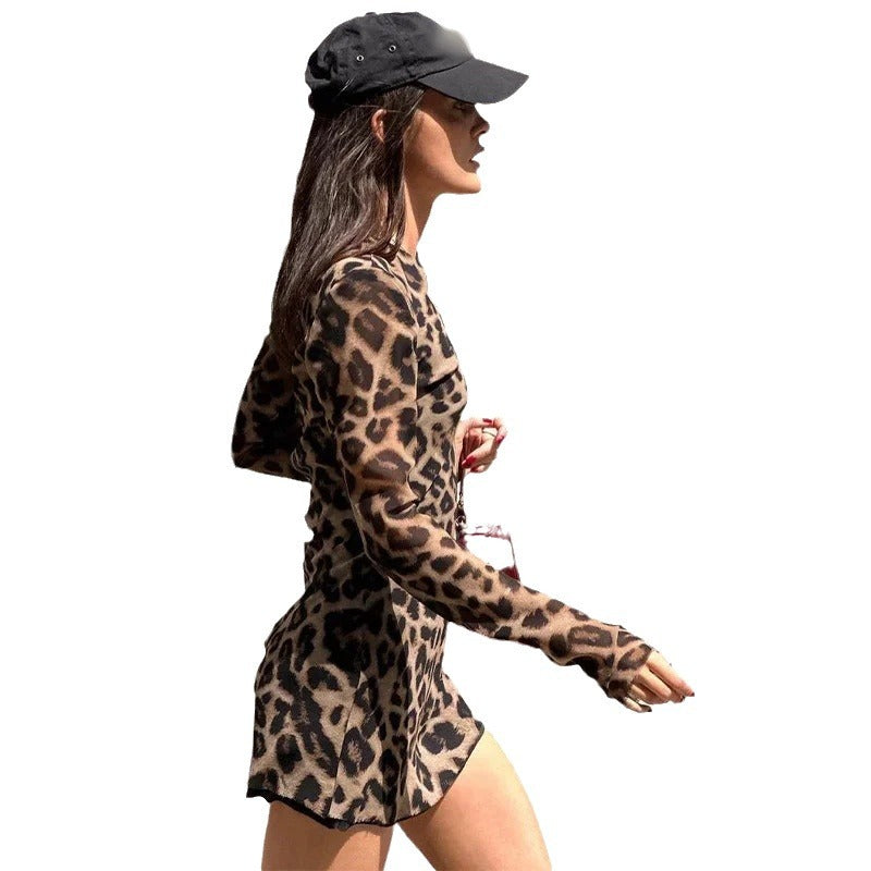 Street Leopard Print Long Sleeve Stress