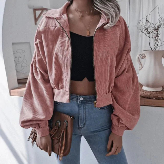 Corduroy Cropped Jacket