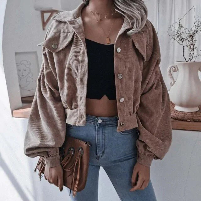 Corduroy Cropped Jacket